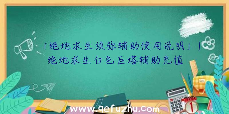 「绝地求生须弥辅助使用说明」|绝地求生白色巨塔辅助充值